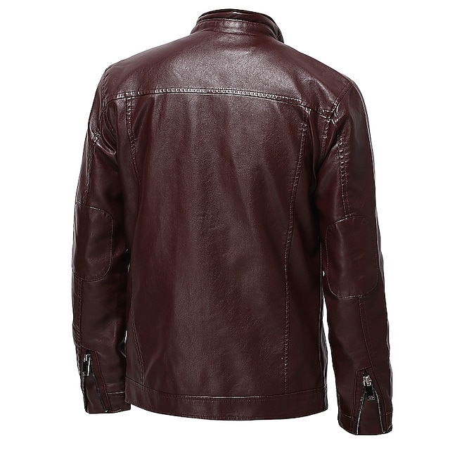 Men's Fashion Trend Autumn Winter Outdoor Highquality Imitation Leather Jacket Co main image 0