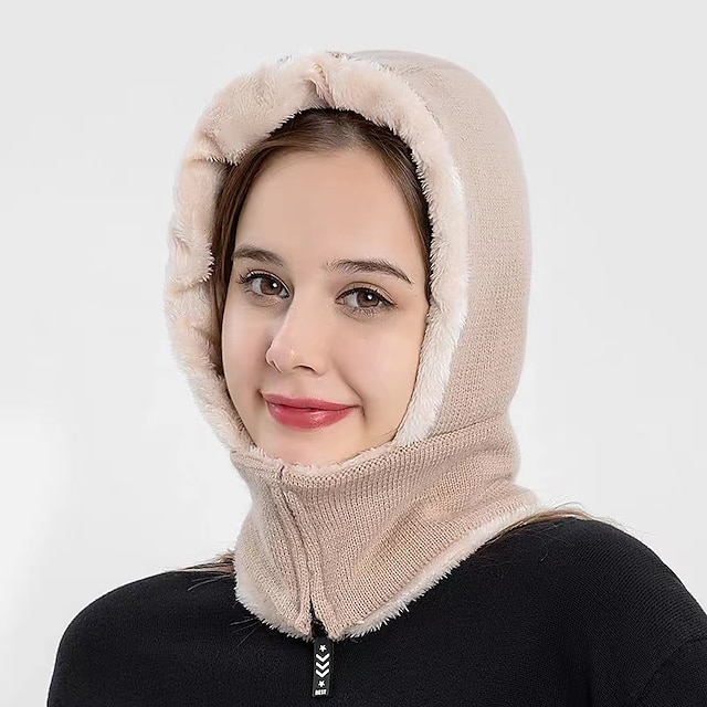 Shoes & Bags Fashion Accessories | Winter Warm Womens Knitting Hats Hat With Chain Hat With Earmuffs Windproof Cold-Proof Bib He