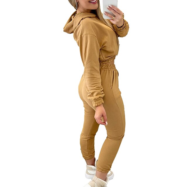 Sports & Outdoors Running, Jogging & Walking | Womens Tracksuit Jogging Suit 2 Piece Street Casual Long Sleeve Warm Breathable S