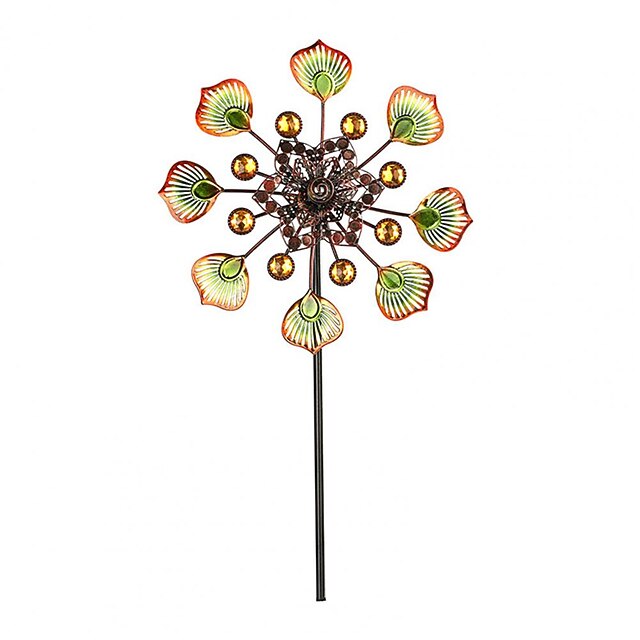 Rustic Iron Windmill Decor - Spins Beautifully In Your Garden