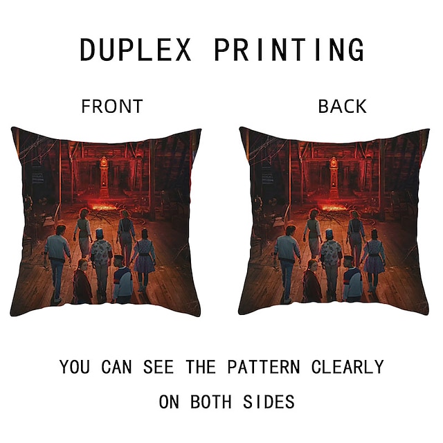 Home & Garden Home Decor | Inspired by Stranger Things Anime Double Side Cushion Cover for Sofa Bedroom Superior Quality Machine