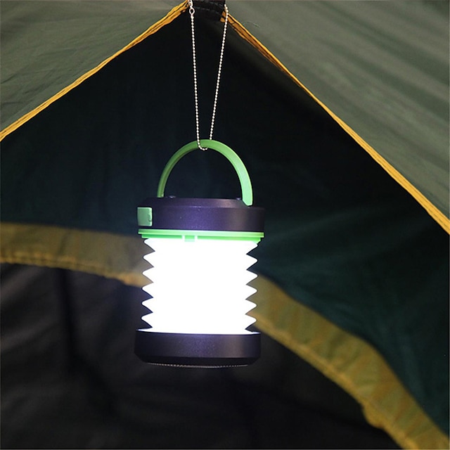  Solar opblaasbare camping lantaarn verlichting multifunctionele zonne-energie wit warm geel 3.7 v buitenverlichting binnentuin 10 led kralen;