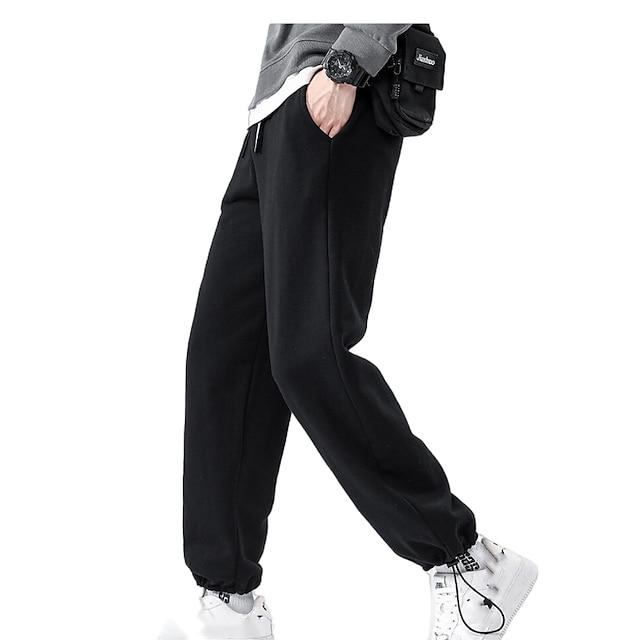 Mens Clothing Mens Bottoms | Mens Casual Sports Jogger Chinos Pocket Leg Drawstring Full Length Pants Casual Yoga Micro-elastic 