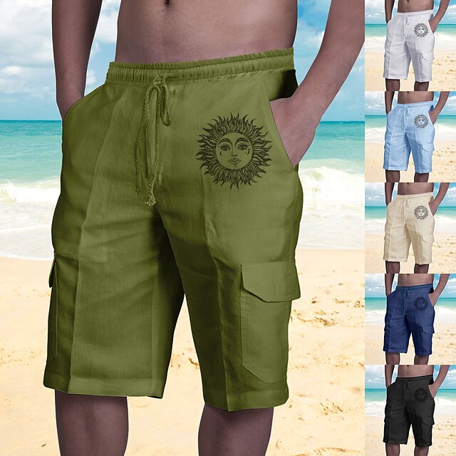 Mens Clothing Mens Bottoms | Mens Stylish Casual / Sporty Shorts Cargo Shorts Drawstring Elastic Waist Multiple Pockets Short Pa