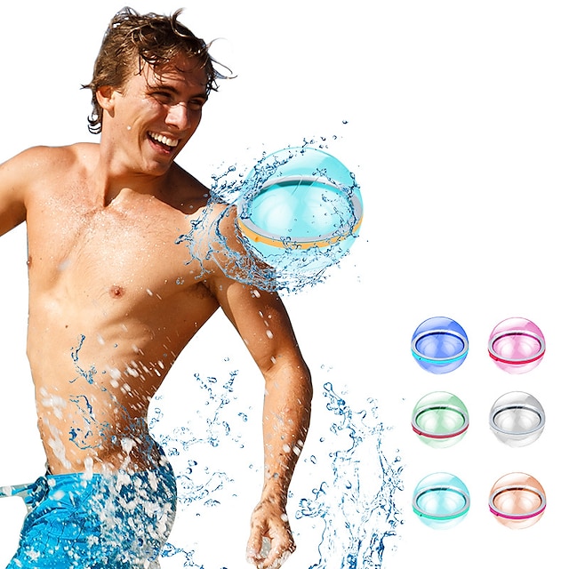  Reusable Water Bomb,Water Balloons Self Sealing Quick Fill,Refillable Water Balls for Kids,Outdoor Pool Beach Play Toy,Rapid Filling Water Bomb Splash Balls for Water Fight Game,Summer Party