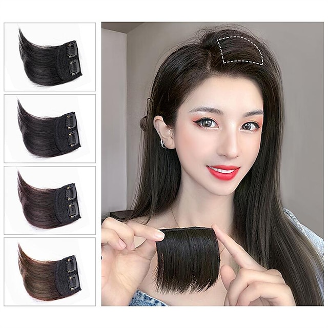  Wig Female One-piece Hair Pad Pad Hair Root Real Wig Head Replacement Pad On Both Sides Of The Wig