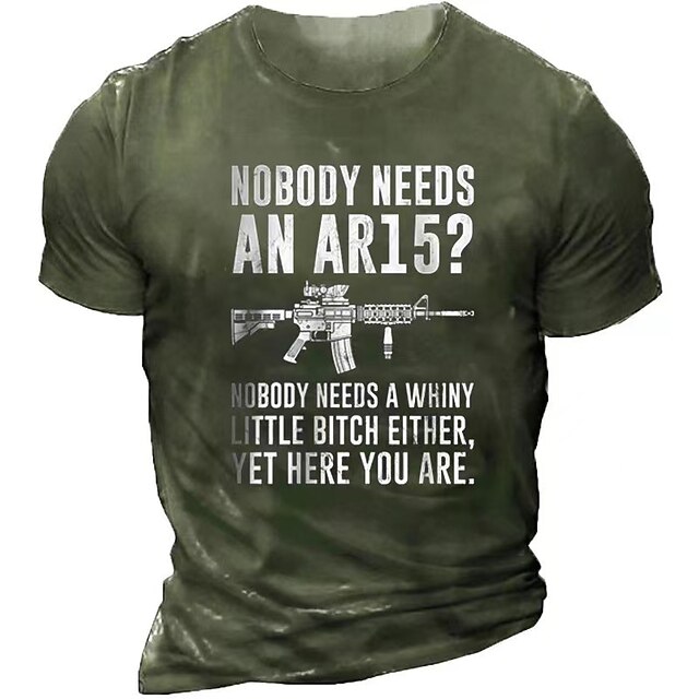 Men's Letter Graphic Prints T Shirt Graphic Tee Short Sleeve T shirt 3D Print Crew Neck Shirt Vintage Sports Designer Outdoor Street Daily Army Green Green Light Grey Summer Clothing Apparel S M L XL4