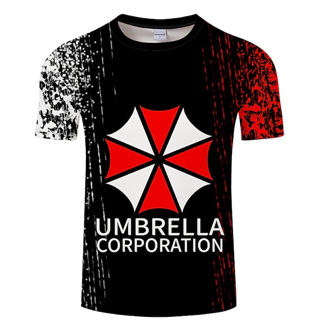  Residente demoníaco Corporación Umbrella T-Shirt Animé Dibujos Anime 3D Clásico Estilo callejero Para Pareja Hombre Mujer Adulto Vuelta al cole Impresión 3D