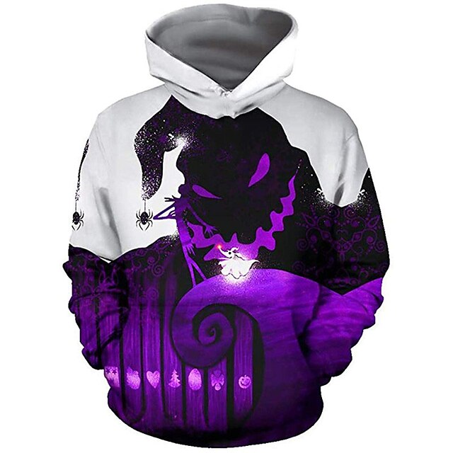 Baby & Kids Boys Clothing | Kids Boys Halloween Hoodie Long Sleeve 3D Print Halloween pattern Pocket Purple Children Tops Fall S