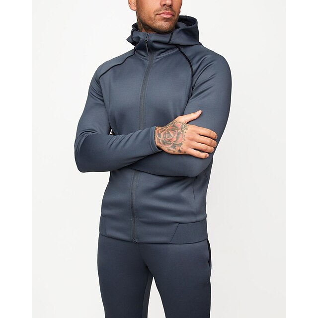 Sports & Outdoors Running, Jogging & Walking | Mens 2 Piece Full Zip Tracksuit Sweatsuit Athletic Athleisure 2pcs Long Sleeve Br