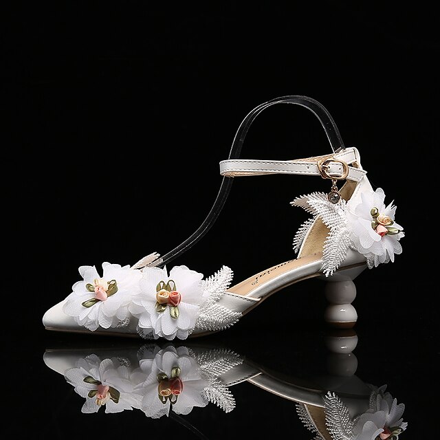 Shoes & Bags Womens Shoes | Womens Wedding Shoes Ankle Strap Heels Bridal Shoes Pearl Buckle Tassel Low Heel Pointed Toe Sexy Mi