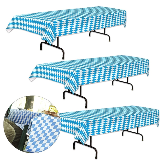  německý oktoberfest ubrus bavorský oktoberfest modrobílý kostkovaný ubrus pe ubrus
