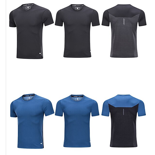 Sports & Outdoors Running, Jogging & Walking | Mens Running Shirt Tee Tshirt Top Athletic Breathable Quick Dry Moisture Wicking 