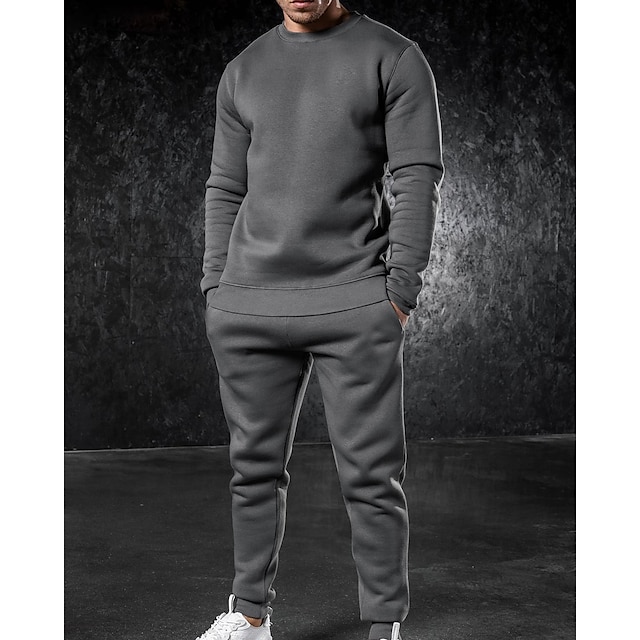 Sports & Outdoors Running, Jogging & Walking | Mens 2 Piece Tracksuit Sweatsuit Athletic Athleisure 2pcs Long Sleeve Breathable 