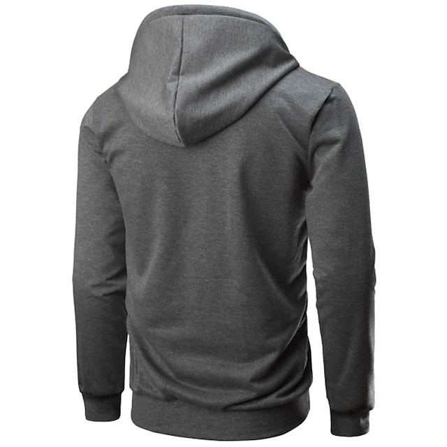 Mens Clothing Mens Hoodies & Sweatshirts | Mens Hoodie Pullover Hoodie Sweatshirt Color Block Casual Daily Holiday non-printing 