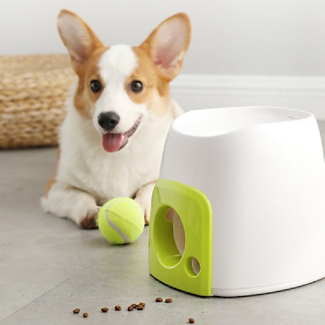  interaktiver automatischer Ballwerfer für Hunde, Hundetennisball-Wurfmaschine für kleine, mittelgroße Größen