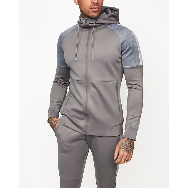 Sports & Outdoors Running, Jogging & Walking | Mens 2 Piece Full Zip Tracksuit Sweatsuit Athletic Athleisure 2pcs Long Sleeve Br