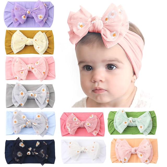 Baby & Kids Kids Accessories | Toddler / Baby Girls Active / Sweet Daily Daisy Floral / Solid Colored Floral Style / Bow Polyest