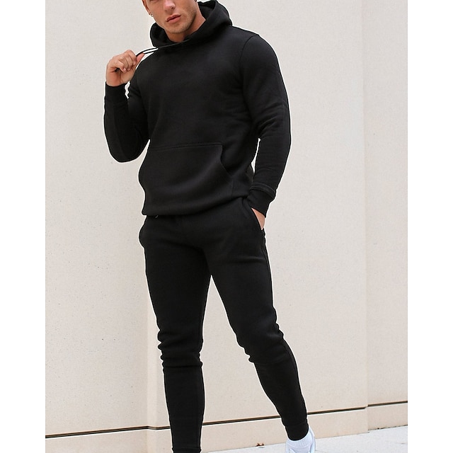 Sports & Outdoors Running, Jogging & Walking | Mens 2 Piece Tracksuit Sweatsuit Athletic Athleisure 2pcs Long Sleeve Breathable 