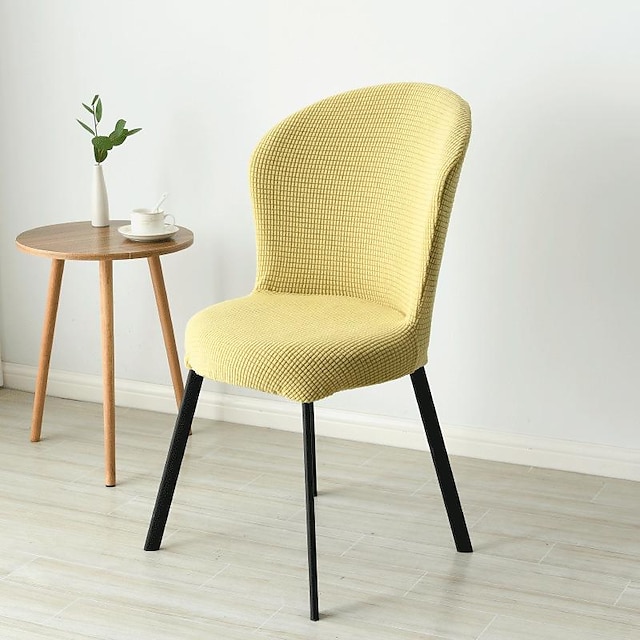  capa protetora para cadeira de jantar elástica capa protetora para cadeira redonda assento sem braços wingback capa protetora para sala de jantar decoração de casa lavável