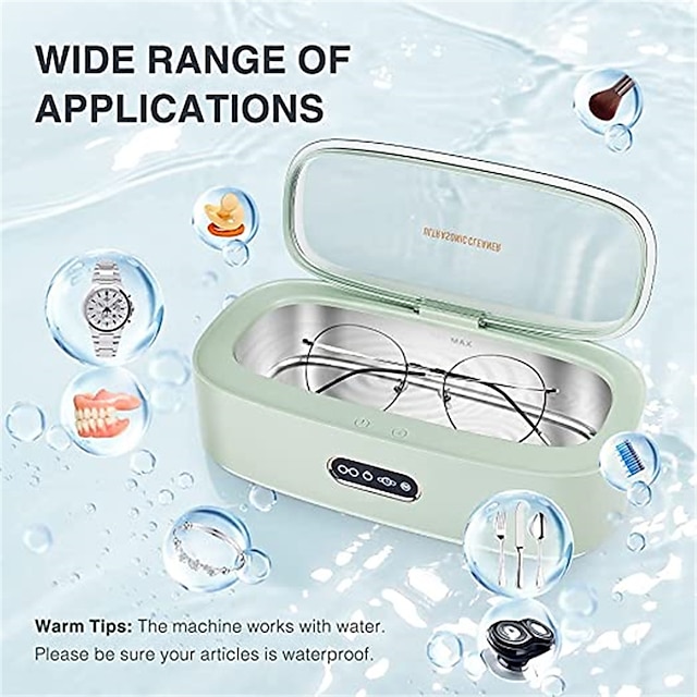  Jewelry Cleaner Ultrasonic Jewelry Cleaner Machine 45 Khz eyeglasses Cleaner for Eyeglasses, Watches, Earrings, Ring, Necklaces, Coins, Razors