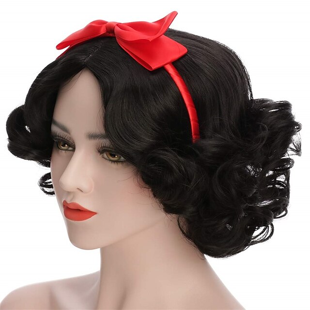 Beauty & Hair Wigs & Hair Pieces | Adult Women Short Bob Wave Black Cosplay Wig Halloween Costume Wig Anime Party Wig Without Bo