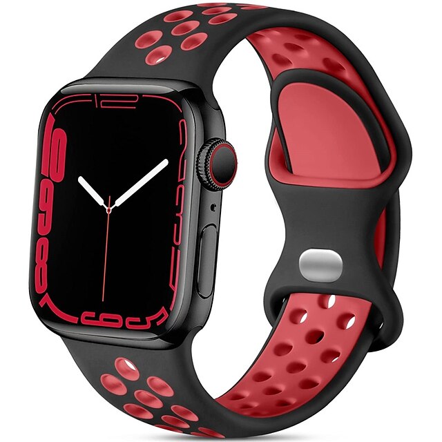  1 τεμ Smart Watch Band Συμβατό με Apple  iWatch Series 8 7 6 5 4 3 2 1 SE Αθλητικό Μπρασελέ για iWatch Εξυπνο ρολόι Λουρί Περικάρπιο σιλικόνη Αδιάβροχη Ρυθμιζόμενο Ελαστικό