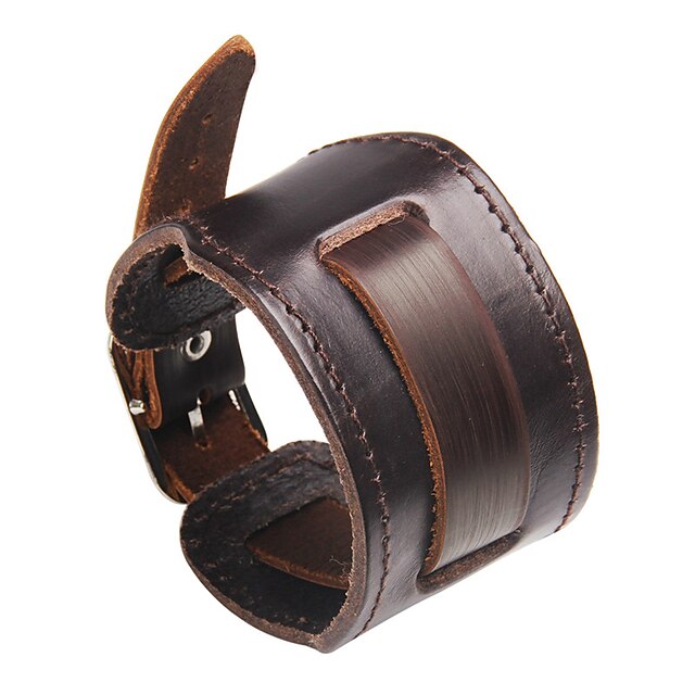 Shoes & Bags Fashion Accessories | Mens Leather Bracelet Classic Lucky Stylish Fashion Punk Trendy Casual / Sporty Leather Brace