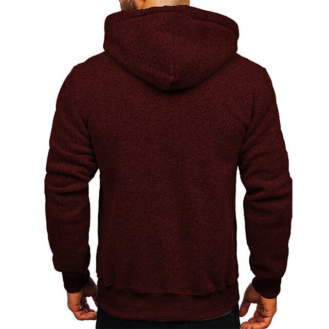 Mens Clothing Mens Hoodies & Sweatshirts | Mens Full Zip Hoodie Jacket Solid Color Pocket Casual Daily Holiday Casual Streetwear