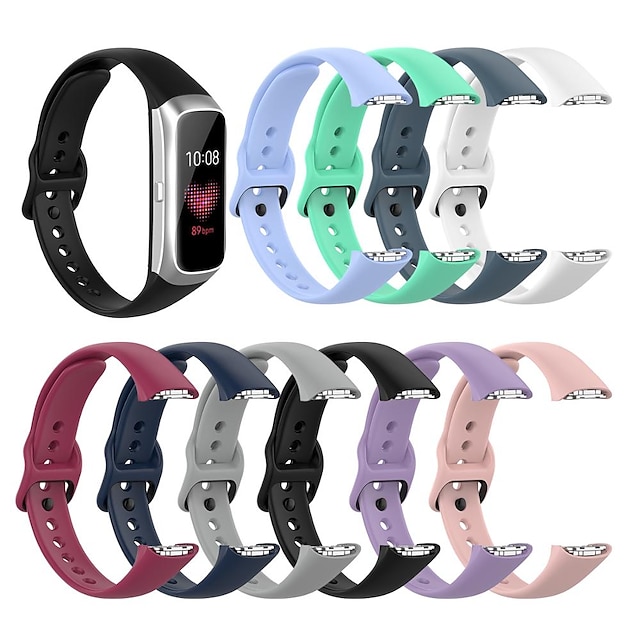  Watch Band for Samsung Galaxy Fit SM-R370 Silicone Replacement  Strap Soft Elastic Breathable Sport Band Wristband