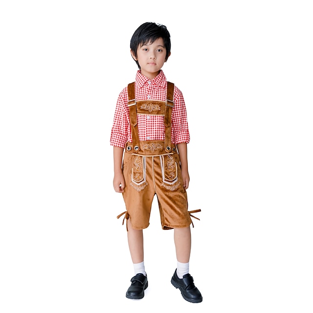 Toys & Hobbies Cosplay & Costumes | Oktoberfest Beer International Beer Festival Lederhosen Boys Blouse Shorts Bavarian Costume 