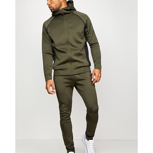 Sports & Outdoors Running, Jogging & Walking | Mens 2 Piece Full Zip Tracksuit Sweatsuit Athletic Athleisure 2pcs Long Sleeve Br