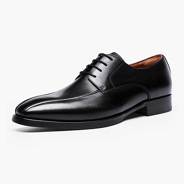  Men's Oxfords Derby Shoes Formal Shoes Dress Shoes Tuxedos Shoes Business British Wedding Party & Evening PU Lace-up Black Brown Spring Fall