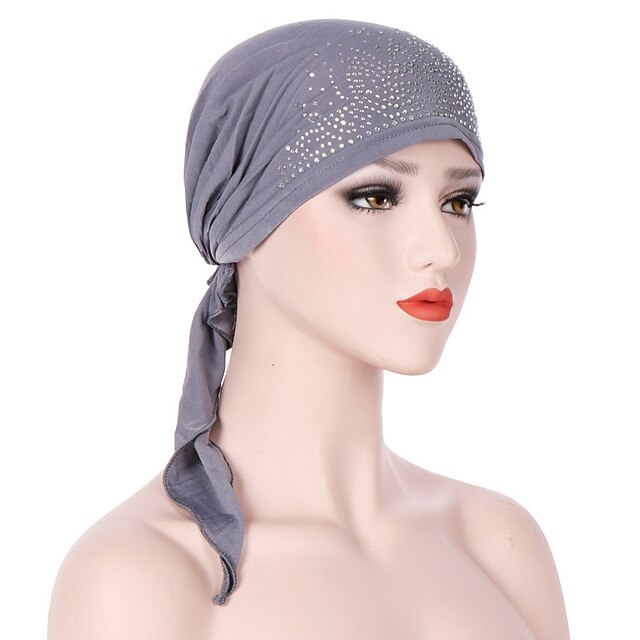 Shoes & Bags Fashion Accessories | Underscarf Women Plain Color Hijab Turban Lady Hat Headband Islamic Head Wrap Bonnet Headscar