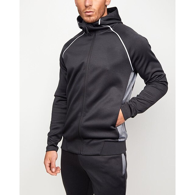 Sports & Outdoors Running, Jogging & Walking | Mens 2 Piece Full Zip Tracksuit Sweatsuit Athletic Athleisure 2pcs Long Sleeve Br