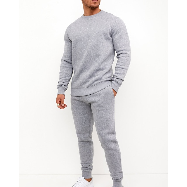 Sports & Outdoors Running, Jogging & Walking | Mens 2 Piece Tracksuit Sweatsuit Athletic Athleisure 2pcs Long Sleeve Breathable 