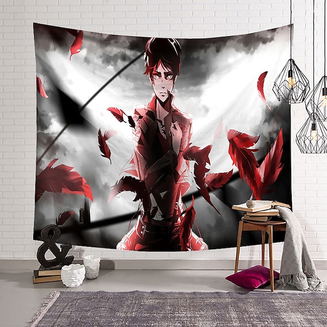 Home & Garden Home Decor | Attack on Titan Wall Tapestry Art Decor Blanket Curtain Hanging Home Bedroom Living Room Decoration P