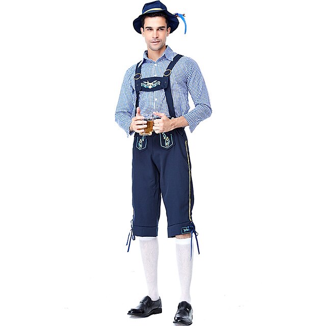 Toys & Hobbies Cosplay & Costumes | Oktoberfest Beer International Beer Festival Lederhosen Mens Blouse Shorts Hat Bavarian Cost