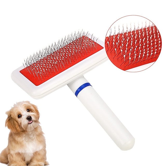  Cepillo impermeable para perros y mascotas, cepillo para el cuidado de mascotas, bolsa de aire, peine de agujas para perros y gatos, elimina la capa interior, masaje para el cabello enredado,