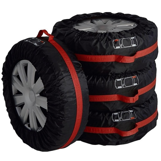 Home & Garden Home Decor | 4 Pack Car Tire Cover with Handle Seasonal Spare Tire Bag Durable Winter Wheel Storage Tote Against D