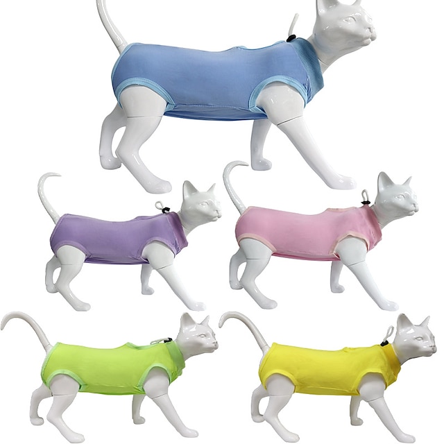  Pet Cat Sterilization Clothing Post-operative Clothing Mother Cat Weaning Anti-licking Anti-scratching Soft Close-fitting Comfortable Clothing Set