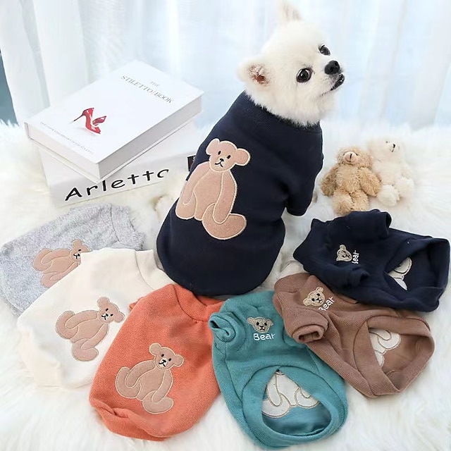  Dog Clothes for Small Dogs Soft Pet Dog Sweater Clothing for Dog Winter Chihuahua Clothes Classic Pet Outfit Small Dog Clothes