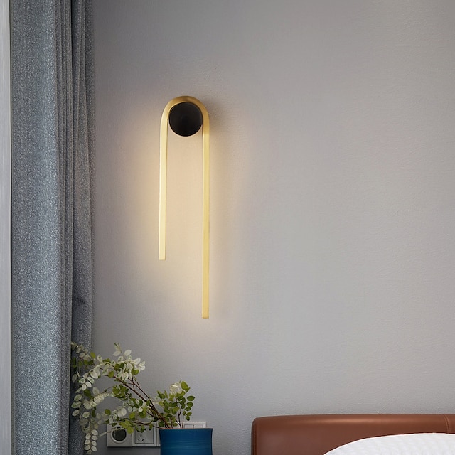  Luzes de parede led estilo nórdico luzes de parede internas sala de estar quarto cobre