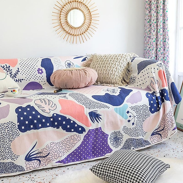  غطاء أريكة بطانية رمي غطاء أريكة بوهو غطاء منزلق للأريكة المقطعية كرسي بذراعين يتسع لـ 4 أو 3 مقاعد على شكل حرف L ، بطانيات الفراش ، واقي الأثاث من خدش الحيوانات الأليفة