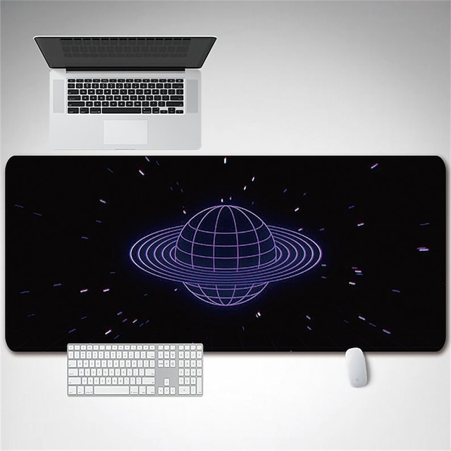  Large Size Desk Mat 11.8*31.49*0.12/15.75*35.43*0.12 inch Non-Slip with Stitched Edges Rubber Cloth Mousepad for Computers Laptop PC Office Home Gaming