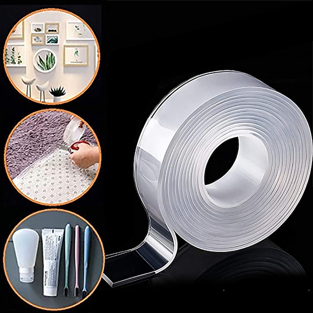  1pc Waterproof Transparent Double Sided Nano Tape Reuse Home Tapes Adhesives Porcelain wood metal plastic Super Glue