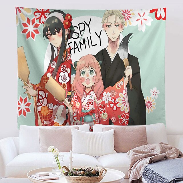 Home & Garden Home Decor | Spy Family Wall Tapestry Art Decor Blanket Curtain Hanging Home Bedroom Living Room Decoration Polyes