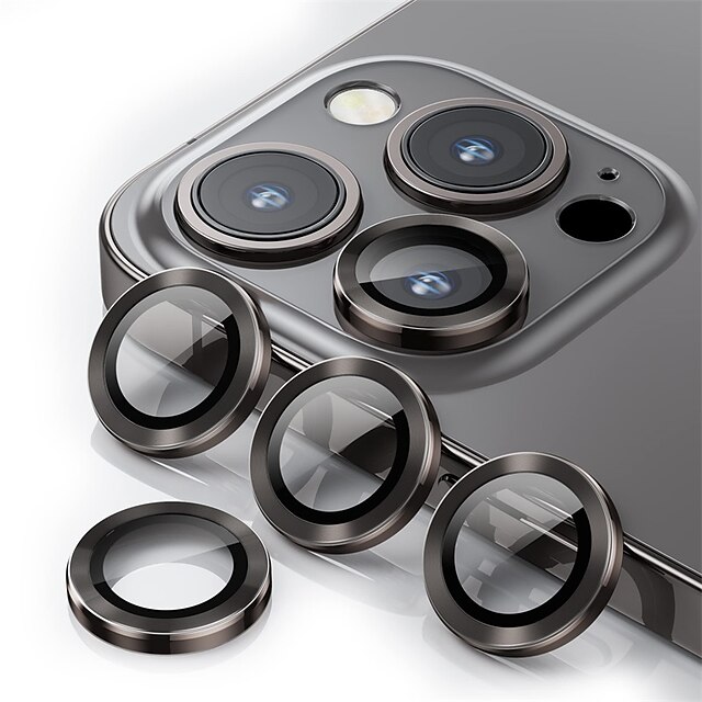  1 sæt telefon Kameralinsbeskytter Til Apple iPhone 14 Pro Max 14 Plus 13 12 11 Pro Max Mini SE iPhone 14 Pro Max iPhone 13 Pro Max 12 Mini 11 Aluminiumslegering Diamant Glitterskin Ridsnings-Sikker