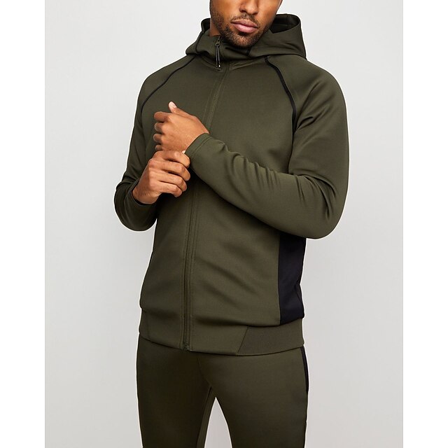 Sports & Outdoors Running, Jogging & Walking | Mens 2 Piece Full Zip Tracksuit Sweatsuit Athletic Athleisure 2pcs Long Sleeve Br