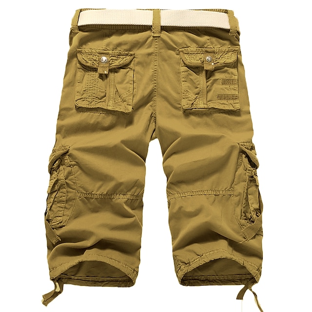 Men's Cargo Shorts Below Knee Length Shorts Capri Pants Hiking Shorts ...